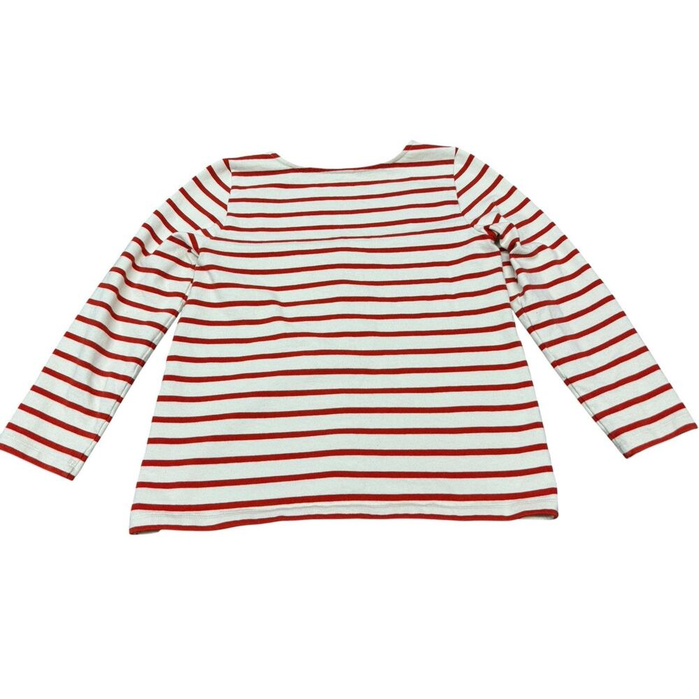 Sezane Red Stripe Cotton Cardigan Top Parisian Knit Medium - Picture 5 of 7